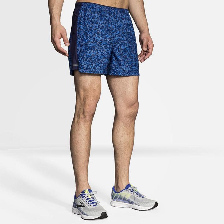 Brooks Men's Sherpa 5 Running Shorts Singapore - Blue (05824-ZQSI)